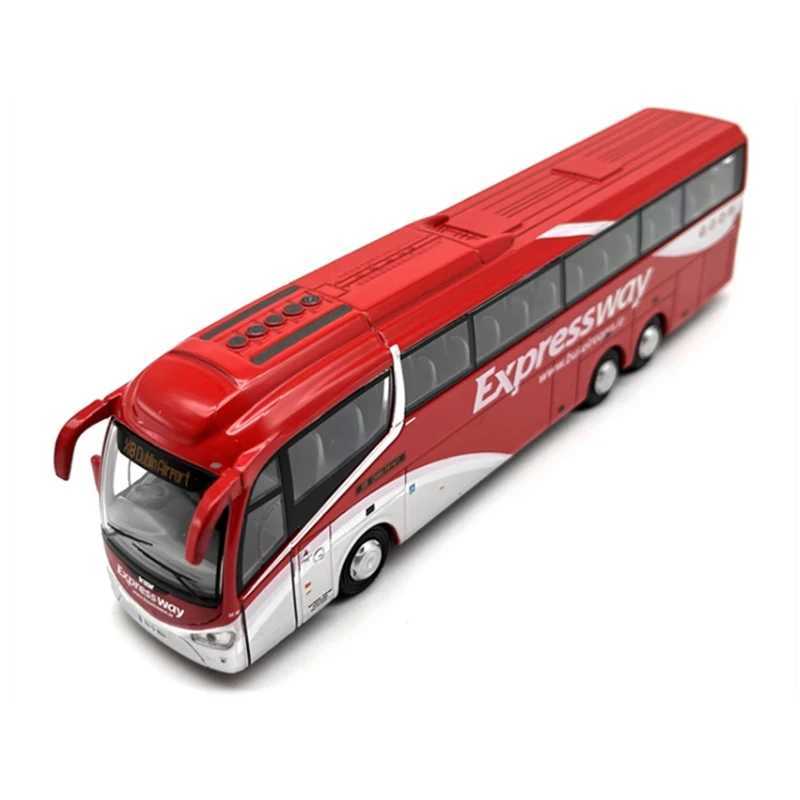 Die casting 1 76 ratio high-speed bus I6 alloy car model Exquisite finished product simulation toy collection gift X241209