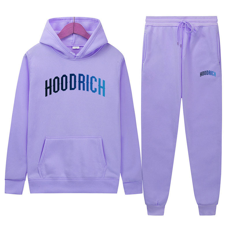 designer hoodie hoodrich sportswear set hoodie sweatshirt set graphic printed hoodie twopiece set wholesale 2024