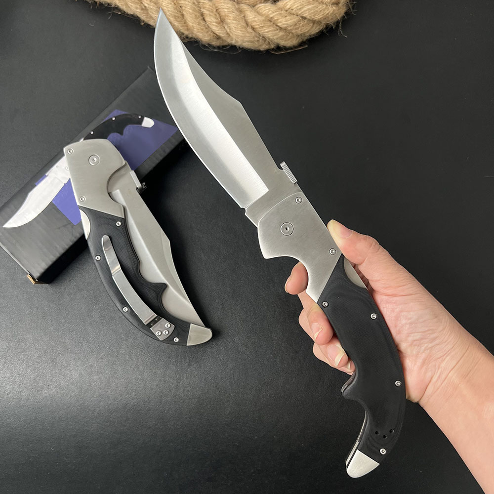 Top Quality XL 62MA Survival Folding Knife S35VN Satin Blade G10 with Stainless Steel Handle Outdoor Camping Hiking Fishing EDC Tactical Pocket Knives