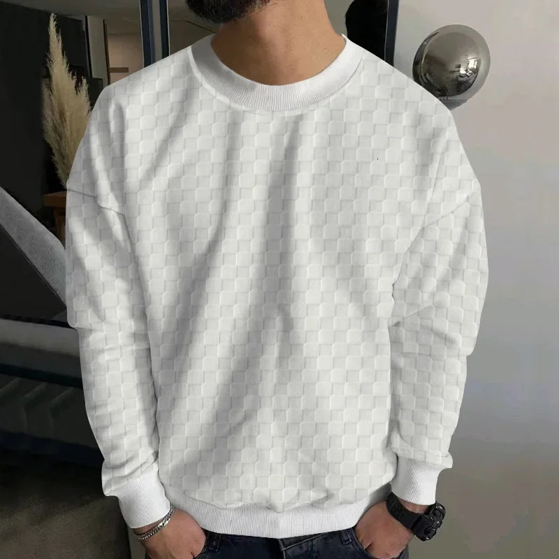 Mens long sleeved casual Pulleys autumn and winter sportswear mens flat bottomed sportswear 241205