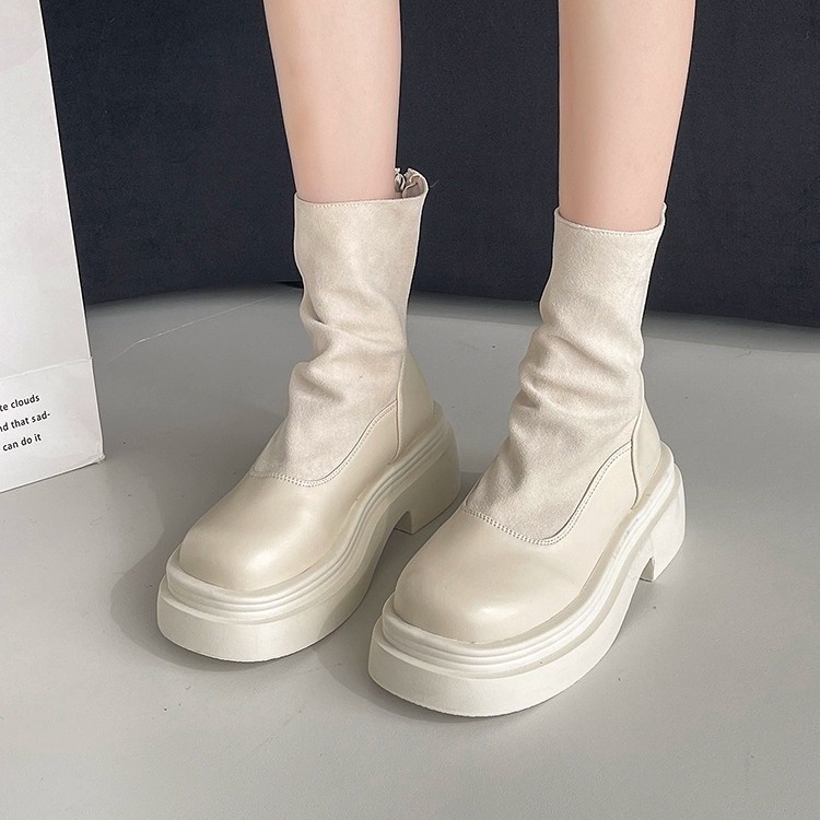 Women Boots:Short New Fashion Increased Height Popular Skinny Boots Thick Sole,Black/Beige/Khaki,Free shipping