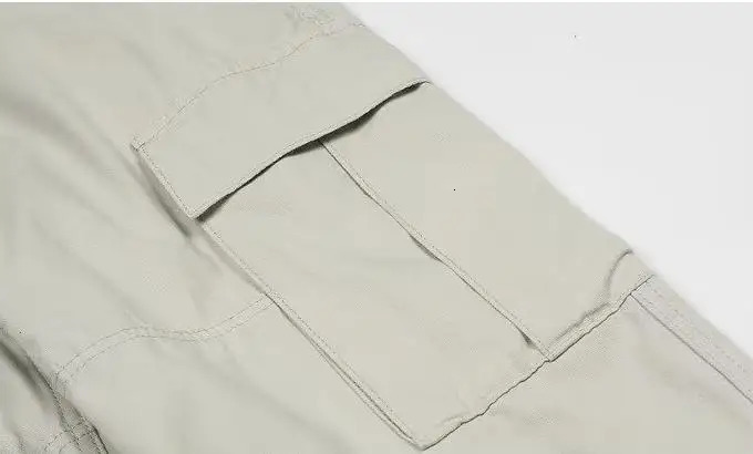 Autumn beige and white overalls loose straight trousers men casual daily apricot 241209