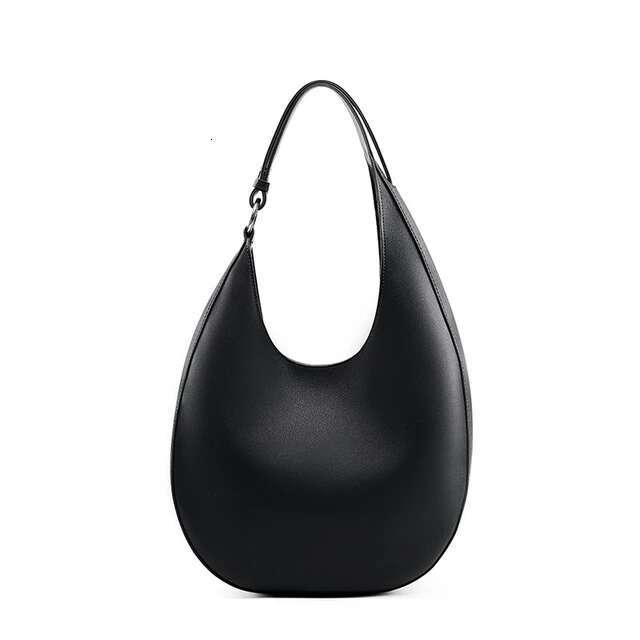 Genuine Leather Underarm Shoulder Bags For Women Trend Designer Half Moon Crossbody Purses Tote Ladies Handbags