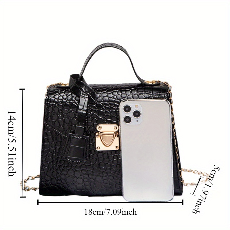 New Chic Crocodile Skin trend Emed Mini Handbag Solid Color leisure Designer Twist Lock Closed Handbag Women s Wallet Designer Handbag