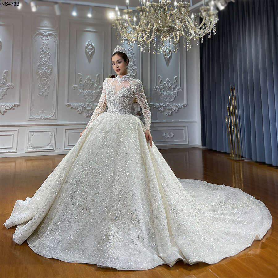 Customized Amanda Novias High Neck Wedding Dress