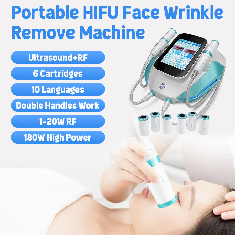 Exclusive 2 Handles HIFU Skin Rejuvenation Face Contouring RF Body Shaping Wrinkle Remover SMAS Anti-aging Beauty Machine High Intensity Focused Ultra