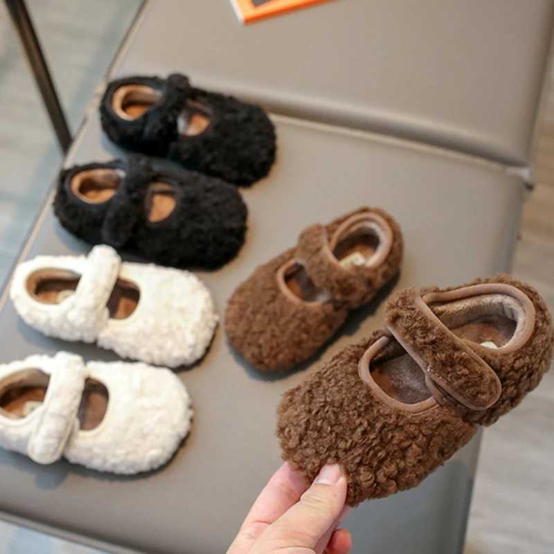 Autumn Girl Shoe New Warm Kid Shoes Fashion Versatile Boy Shoe Comfort Classic Casual Shoelaces Velvet Cotton Slipper ZapatillasXJ241209