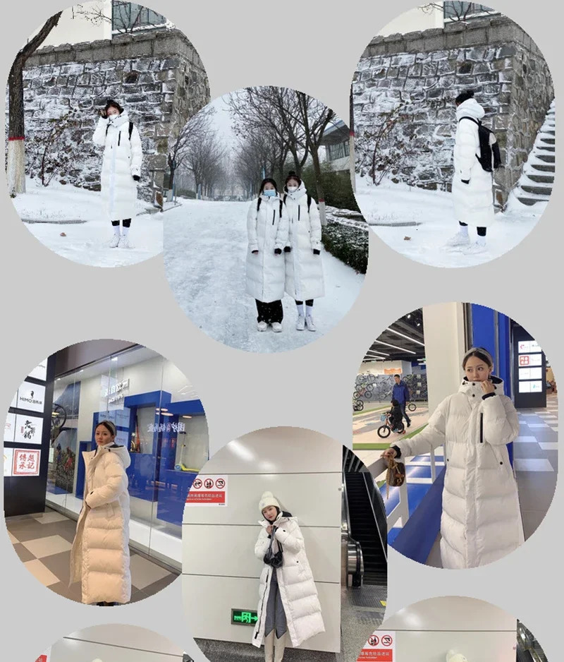 Winter Warmth Parka Long Womens Down Jacket Snow Hooded Thick Elegnat Windproof 241209