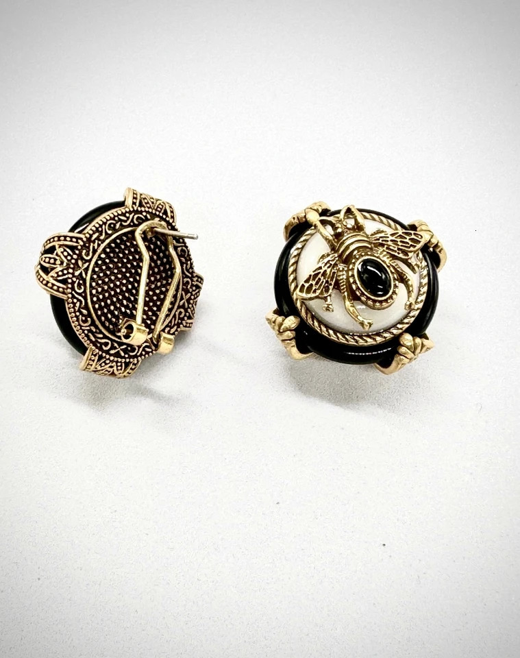 European and American fashion trends retro literature elegant and cute spirit bee rings jewelry sets 241209