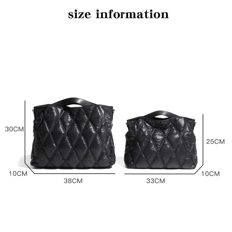 Fashion Lingge bedding inflatable handbag er mat womens handbag casual nylon shoulder cross body bag large capacity bag241209