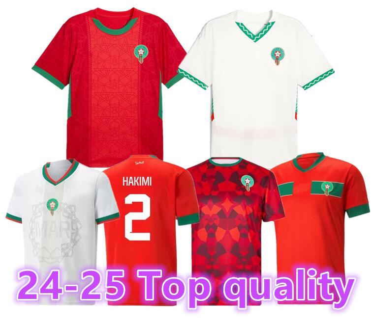 24 25 Moroccan Soccer Jerseys 22 23 HAKIMI Maillot marocain ZIYECH EN-NESYRI football shirts men Kids kit HARIT SAISS IDRISSI BOUFAL jersey Maroc national team shirt5