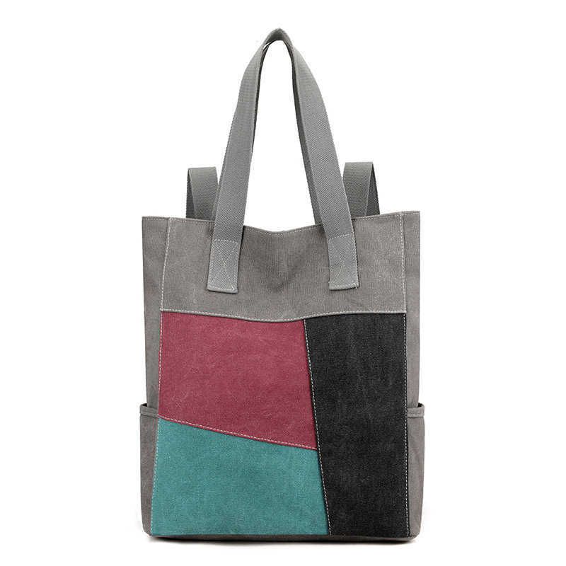 Shoulder Bag Women's Bag Trendy Versatile Large Capacity Handheld Cross Shoulder Backpack Fashion Canvas Bag 241215