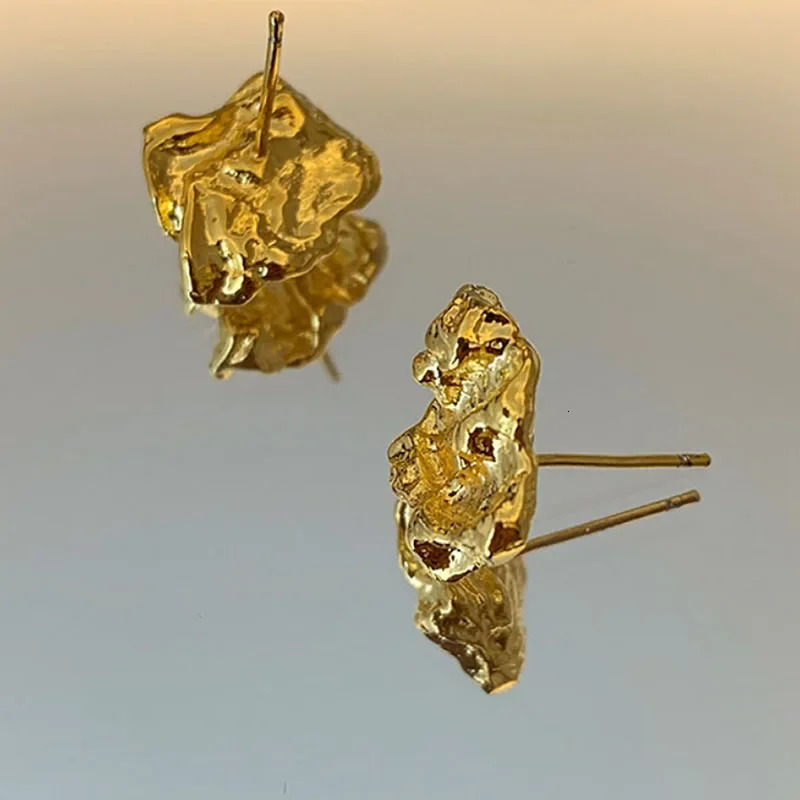 FUQI Diamond Stud Womens Irregular Earrings Exquisite Stainless Steel Earrings Womens Minimalist Elegant Fashion Jewelry Party 241209