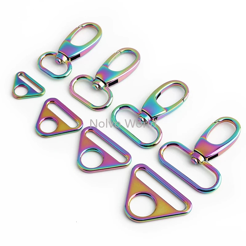 Rainbow 20/25/32/38MM metal buckle magnetic buckle used for wallet bags switch clip hooks D-rings sliding buckle hardware accessories 241205