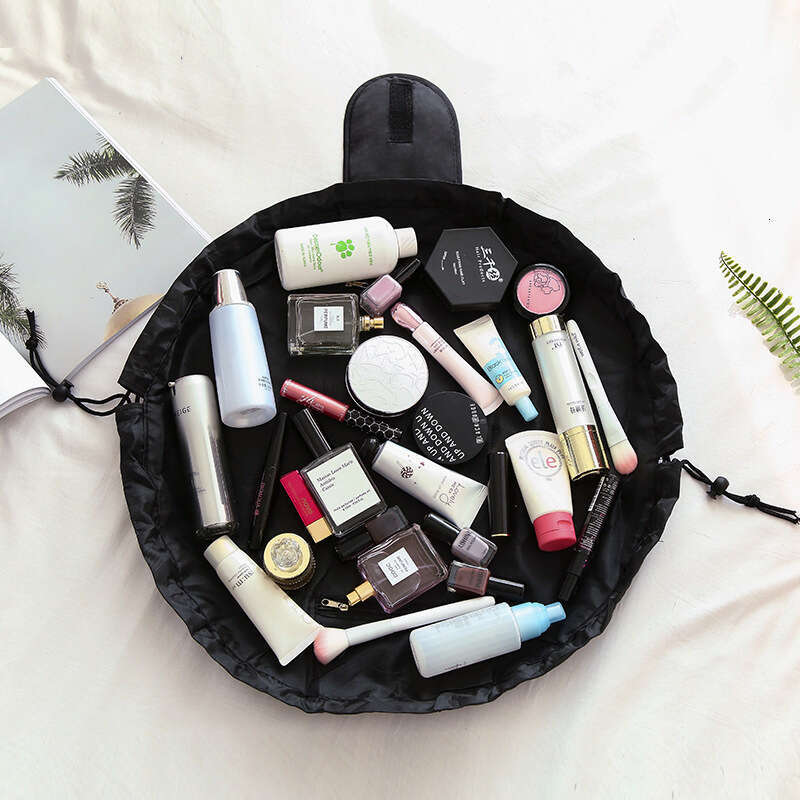 Women Drawstring Cosmetic Travel Storage Makeup Bag Organizer Female Make Up Pouch Portable Waterproof Toiletry Beauty Case