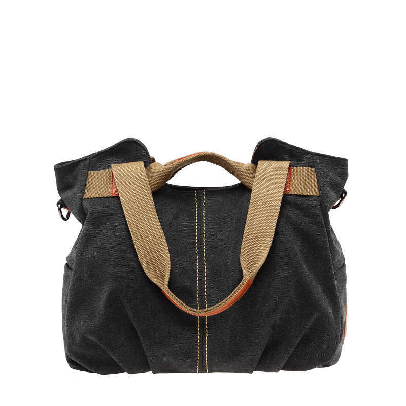 Korean fashion casual one shoulder slant cross handbag new trend casual canvas bag women's bag 241215