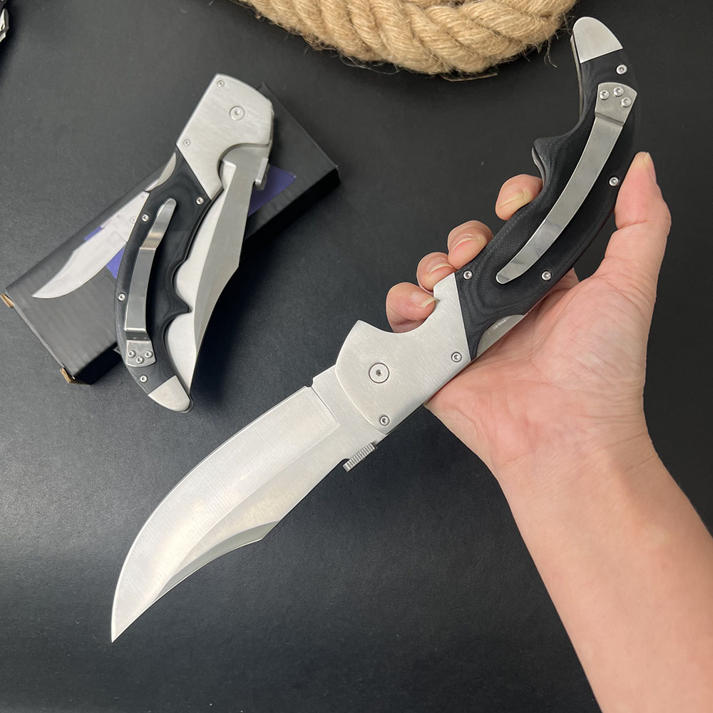 Top Quality XL 62MA Survival Folding Knife S35VN Satin Blade G10 with Stainless Steel Handle Outdoor Camping Hiking Fishing EDC Tactical Pocket Knives