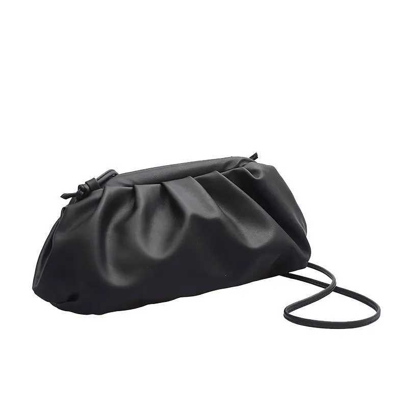 New Womens Clutch Evening Party Bag Large Folded Pillow Bag Korean Leather Handbag Z241210