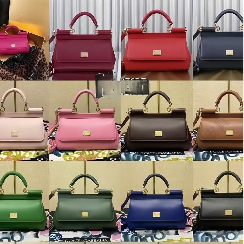 Mirror Quality Sicily Bags Women d g Top Handle Flap Genuine Leather Womens Cross Body Commuting Designer Bag Crossbody Handbag PC1P