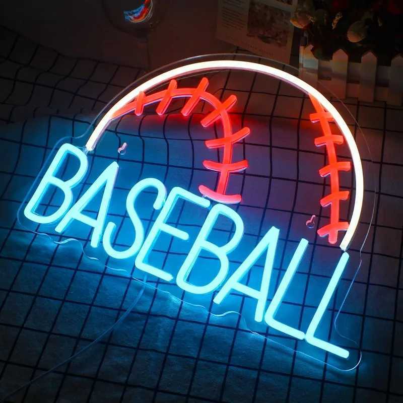 XM Baseball Neon Sign Sports Neon Sign Club Bedroom Mens Cave Mens Sports Decoration Customized Neon Sign for Men Teenagers Baseball Fans Game Room X2