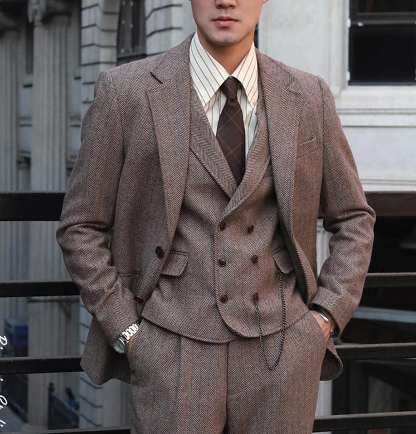 Mens Tuxedos Wedding Suits Three Pieces Blazer Wedding Suits slim fit groom tuxedos prom suits high quality Custom Made (Jacket+Vest+Pants)