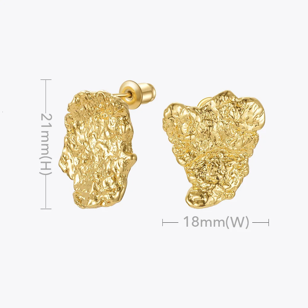 ENFASHION Irregular Female Rock Earrings Gothic Stud Earrings Gold Korean Fashion Jewelry Boucle Oreille Femme E211287 241209