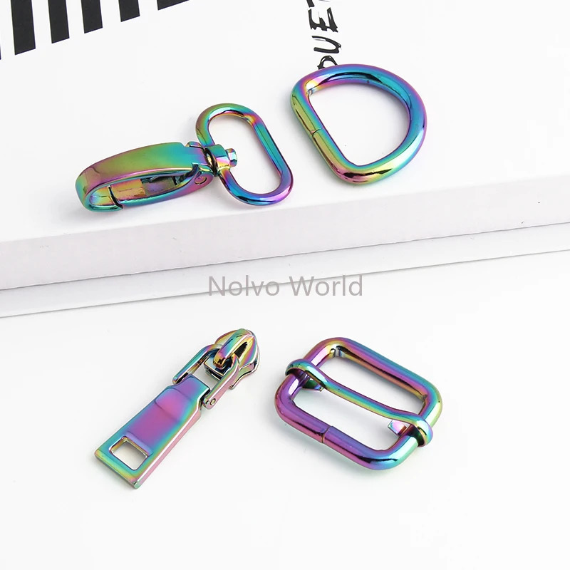 Rainbow 20/25/32/38MM metal buckle magnetic buckle used for wallet bags switch clip hooks D-rings sliding buckle hardware accessories 241205