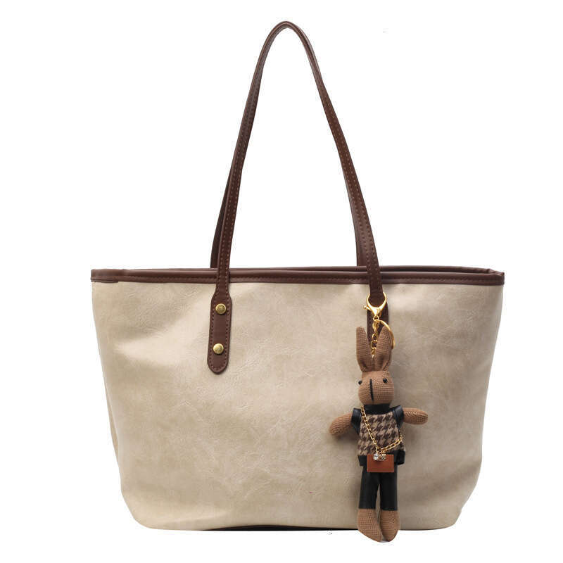 Simple casual large capacity women 2024 new versatile and high-end single shoulder for work commuting tote bag