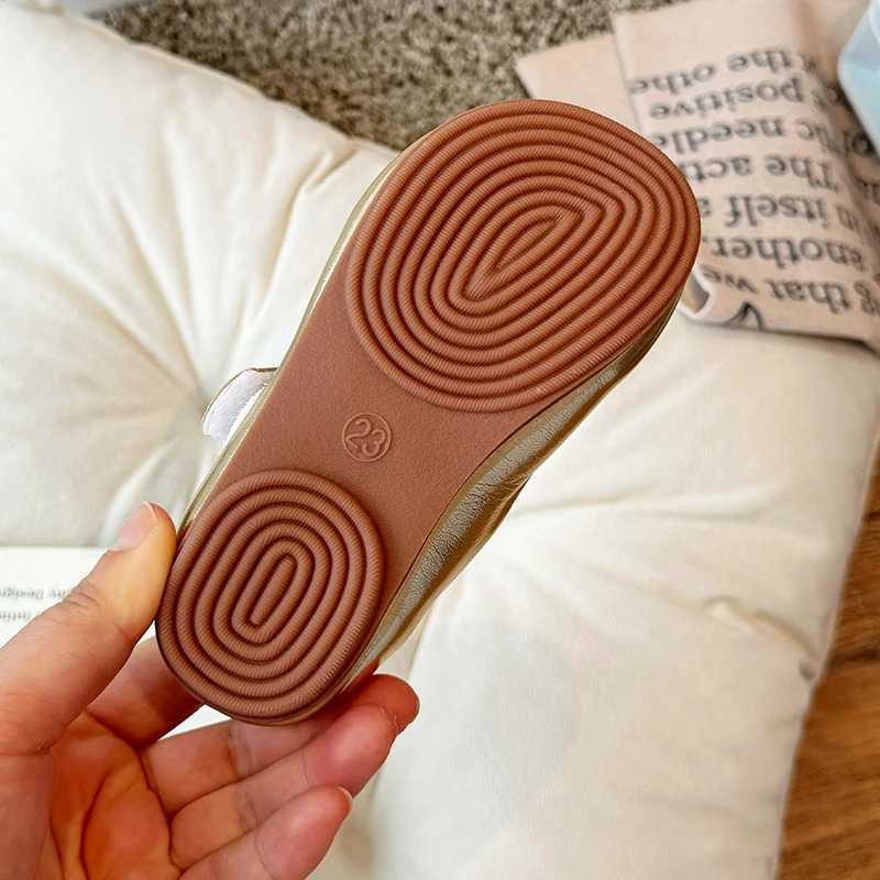 Baby Girls Mary Jane Shoes Princess Soft PU Leather Ballet Flats Child Fashion Round Toe Casual Toddler Shoes Gold Silver PinkXJ241209