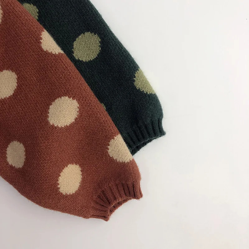 Milancel Autumn Winter Vintage Look Kids Boys Sweaters Polka Dot Girls Knitwear Outwear Boys Pullover for 1-6Y 241210