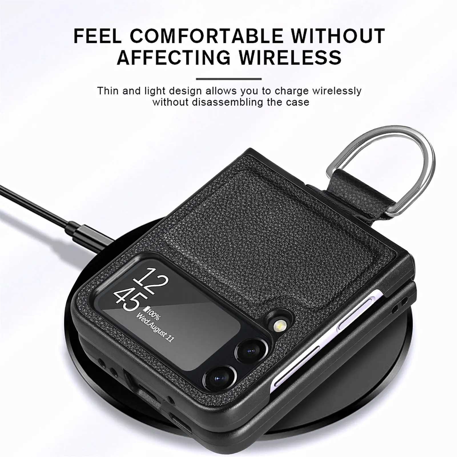 Hot Sale Suitable for Z flip 4 3 6 5 flip 6 flip 5 scratch resistant case suitable for Galaxy Z flip 4 3 5G flip 4 flip 3 leather accessories T241209