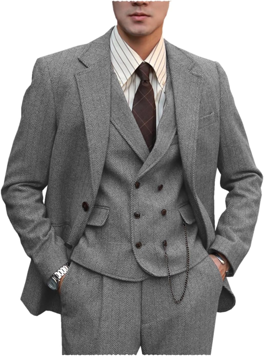 Mens Tuxedos Wedding Suits Three Pieces Blazer Wedding Suits slim fit groom tuxedos prom suits high quality Custom Made (Jacket+Vest+Pants)