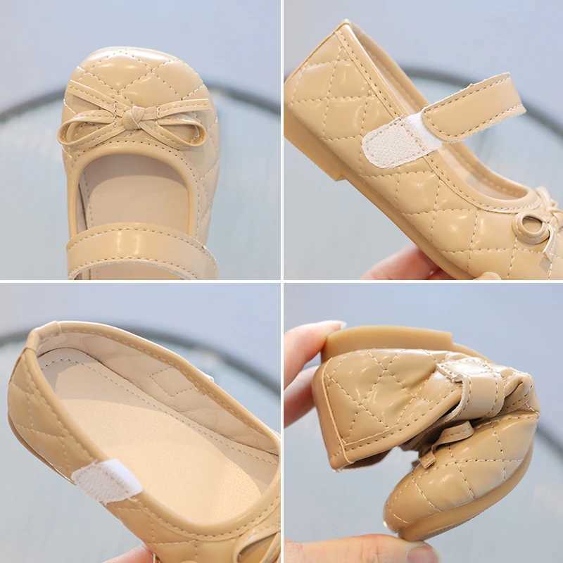 Girls Princess Shoes Sewing Pure Color Daily Autumn Kids Flat Shoes Flexiable Round Toe Comfy Little Children Single Shoe 21-30XJ241209