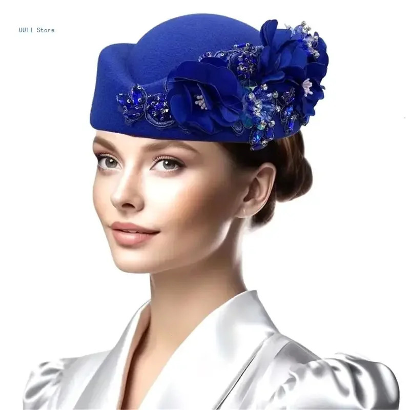 Cocktail Party Flower Hat Elegant Female Charm Church Hat 1920s Theme Part 241209