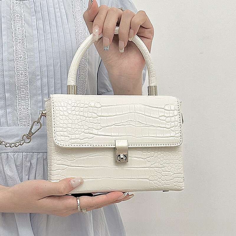 Handbag Chain Crocodile Pattern Square Summer Small Women's Single Shoulder Crossbody Bag Fashion Quality Classic