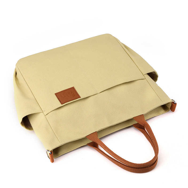 shoulder bag women's bag trend versatile, simple fashionable Korean version large capacity handheld college sail cloth bag 241215