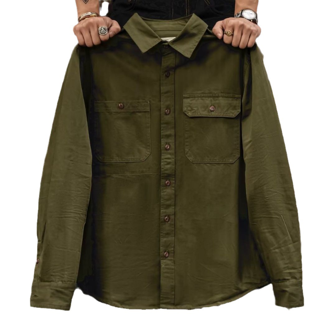 2025 Retro Heavyweight Canvas Oil Waxed Jacket Cotton Waterproof Hunting Coat Male Autumn Khaki Casual Work Safari Style Jacket