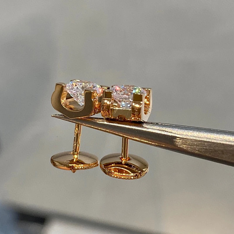 High quality classic Cracow horn earrings small-sized single zircon earrings unisex jewelry for men and women 241209