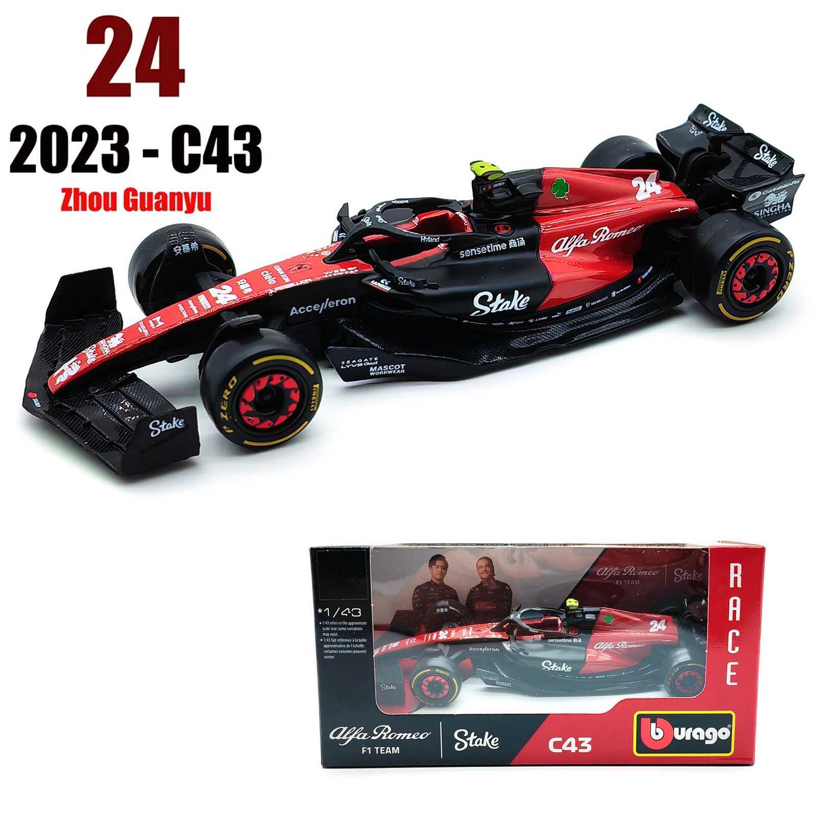 Bburago 1 43 2023 Alfa Romeo C43 F1 Formula Car Die Casting Vehicle Collection Model Racing Toy X241209