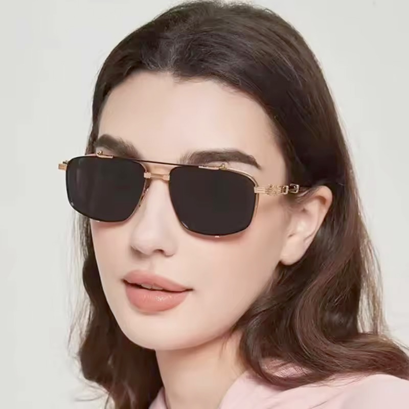 CB Oversized Steampunk Sunglasses Men Gothic Glasses Pilot Luxury Brand Designer Golden Retro Large Vintage Y2K Futuristic Cool Personalized Big Squar