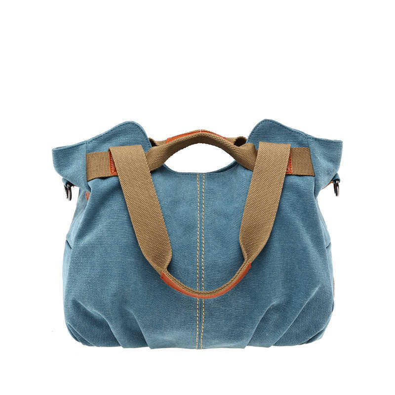 Korean fashion casual one shoulder slant cross handbag new trend casual canvas bag women's bag 241215