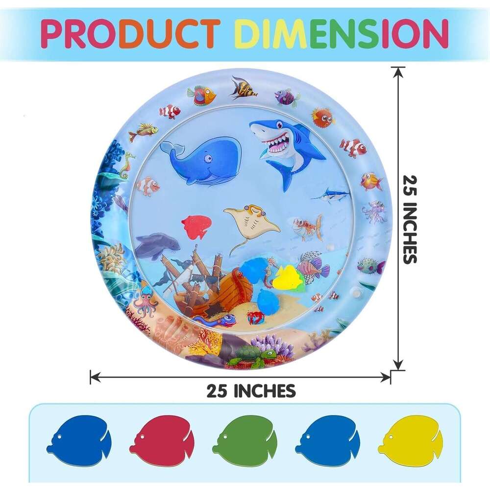 NABEKE Interactive Enrichment Indoor Upgrade 0.5 MM Thickened Sensory Cats, Iatable Cat Water Play Mat Toys for Bored Cats