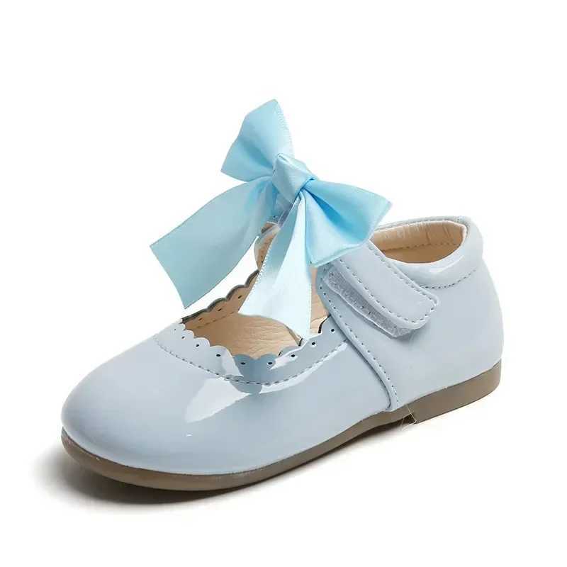 Children Flats Girls Shoes All Seasons Kids Ballet Dance Shoes Cute Bow-knot Baby Toddler Girl Soft PU Leather Shoes Size 15-30XJ241209