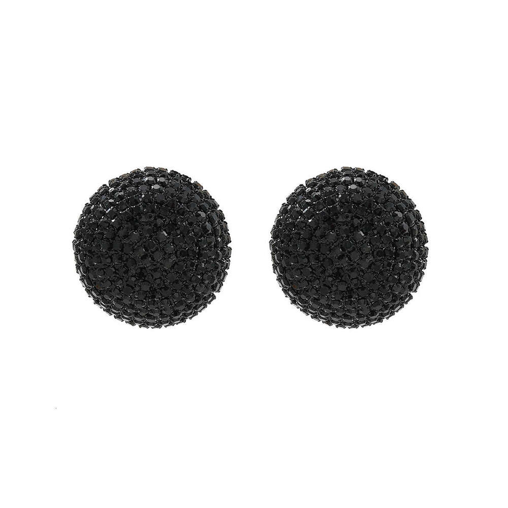 2024 autumn and winter new style temperament semi-circular solid color rhie trendy fashion earrings accessories