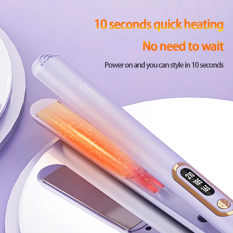 Womens Hair Curler Straightener 2 In 1 Professional Negative Ion Essential Oil Maintenance Beauty And Health Styling Tool 241224