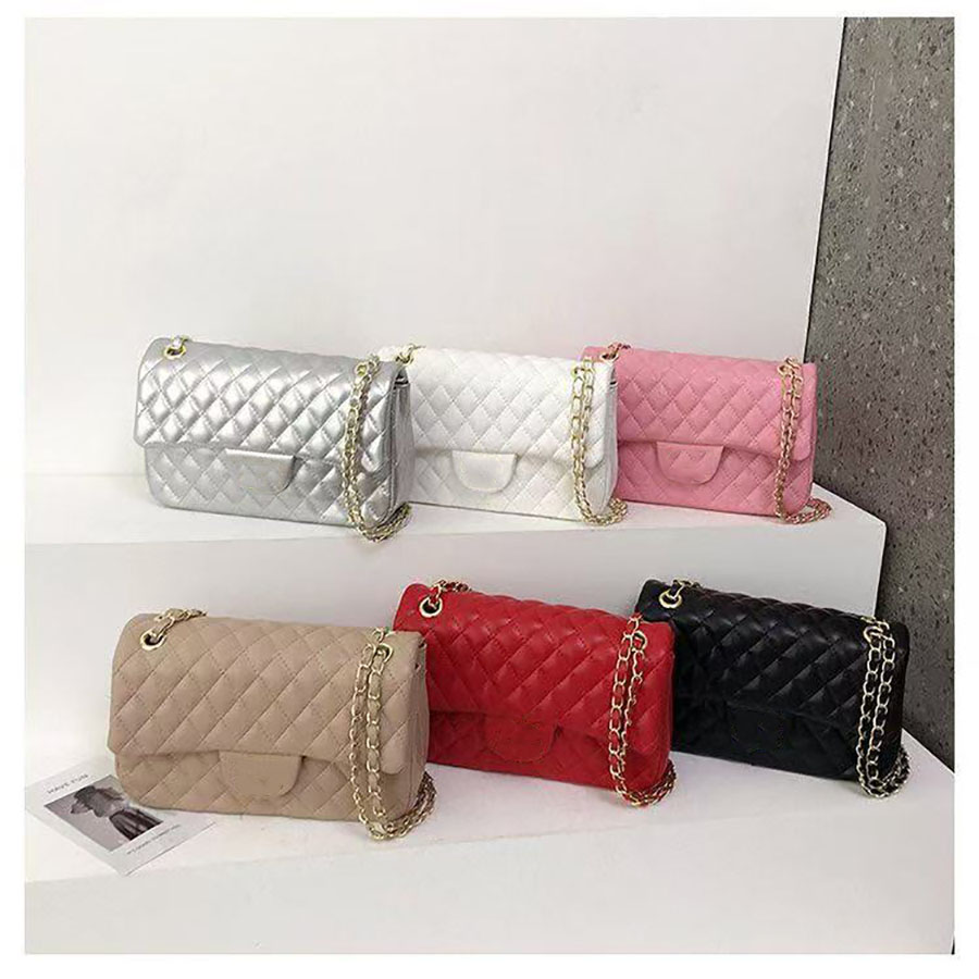 Designer Bags Ladies Lattice Fashion Multicolor Shiny Small Perfume Chain Shoulder Crossbody Women's Bags