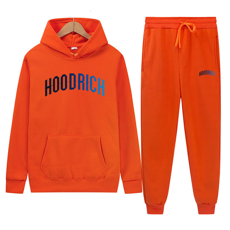 designer hoodie hoodrich sportswear set hoodie sweatshirt set graphic printed hoodie twopiece set wholesale 2024