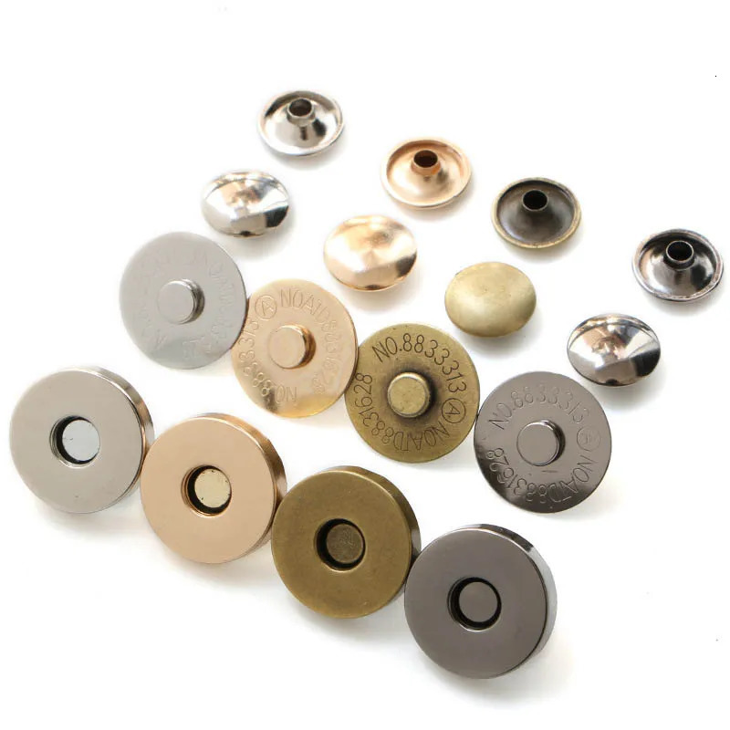 14/18mm strong magnetic buckle button stamping rivet for handbag wallet craft bag accessories DIY 241205