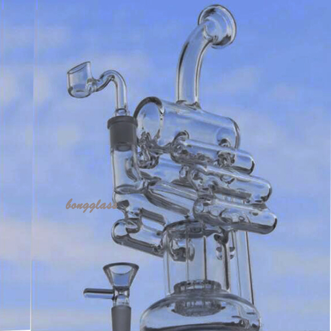 Matrix Perc Glass Water Bongs Hookahs Klein Recycler Dab Rigs Thick Water Bongs Smoke Pipe Heady Glass Bong