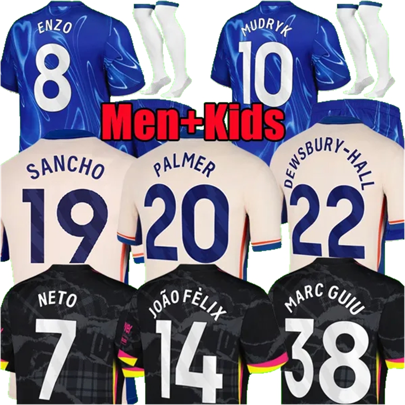 2024 2025 CFC Soccer Jerseys ENZO PALMER NETO N.JACKSON CUCURELLA MUDRYK SANCHO CAICEDO MADUEKE NKUNKU LAVIA DISASI GUSTO COLWILL 24 25 football men kids kit uniform